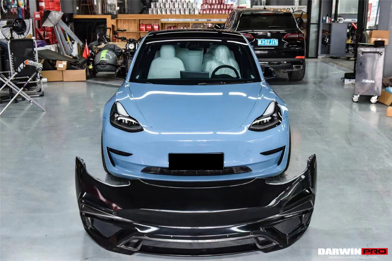 2017 - 2023 Tesla Model 3 IMP Performance Partial Carbon Fiber Front Bumper