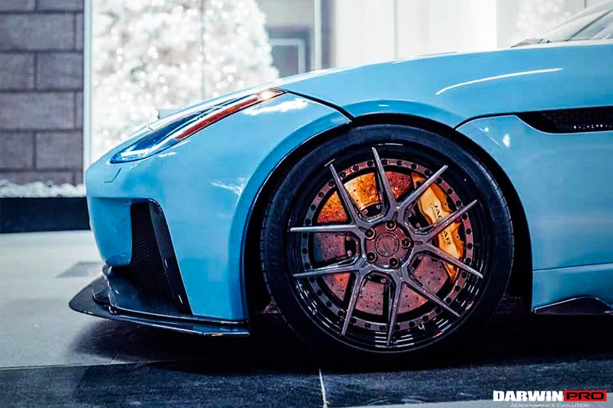 2013 - 2017 Jaguar F-Type Coupe & Convertible IMP Performance Partial Carbon Fiber Front Bumper with Lip