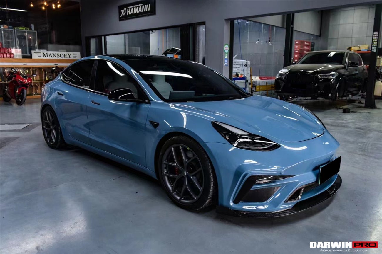 2017 - 2023 Tesla Model 3 IMP Performance Partial Carbon Fiber Front Bumper