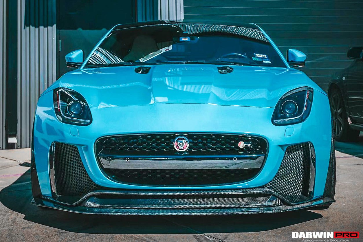 2013 - 2017 Jaguar F-Type Coupe & Convertible IMP Performance Partial Carbon Fiber Front Bumper with Lip