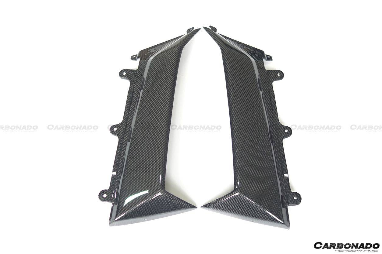 2011-2016 Lamborghini Aventador LP700 Coupe OEM Style Carbon Fiber Quarter Panel Fender Vent Outside - Carbonado