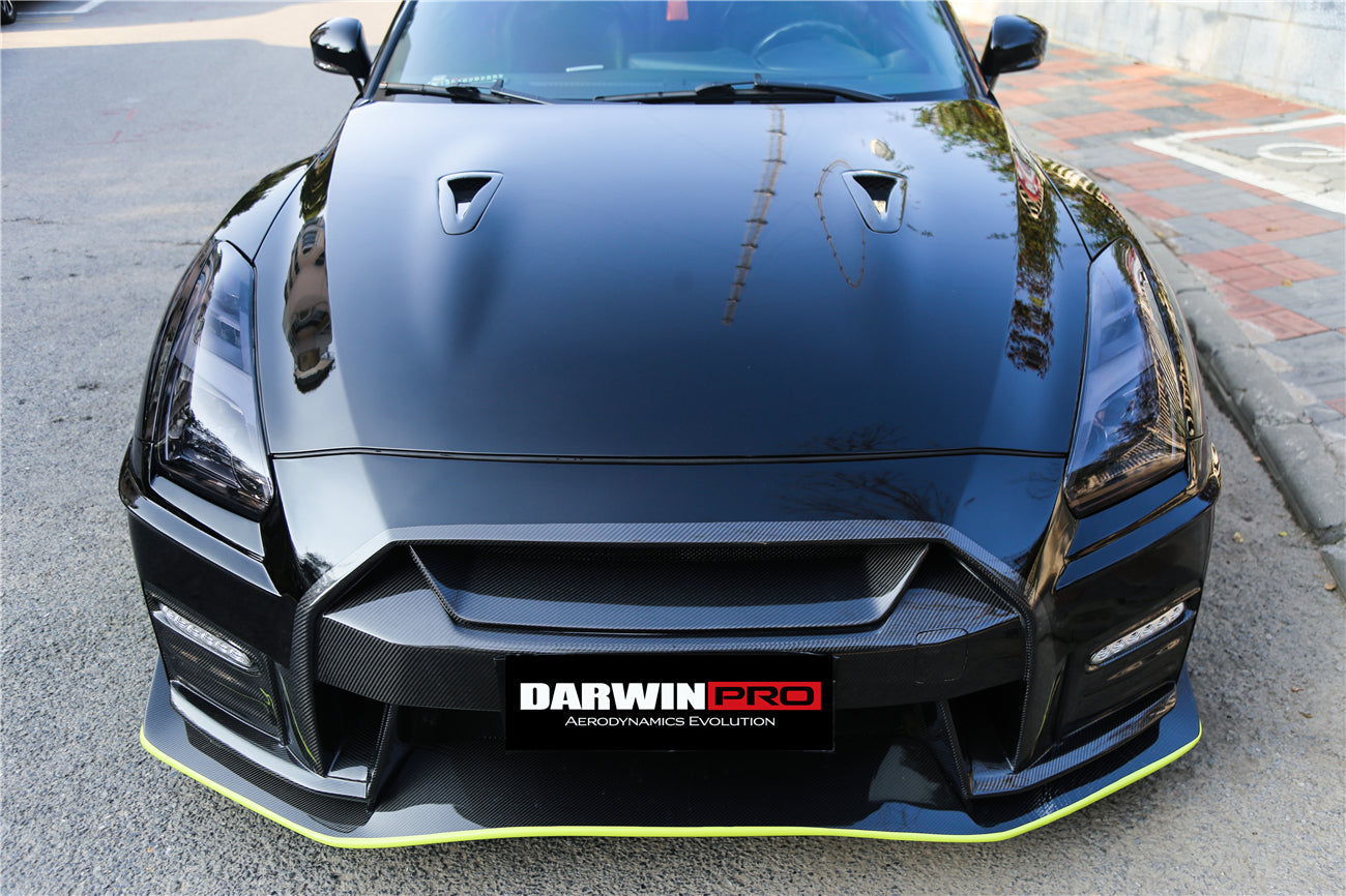 2008 - 2022 Nissan GTR R35 CBA & DBA & EBA Carbon Fiber Hood Scoop (4 PCS)