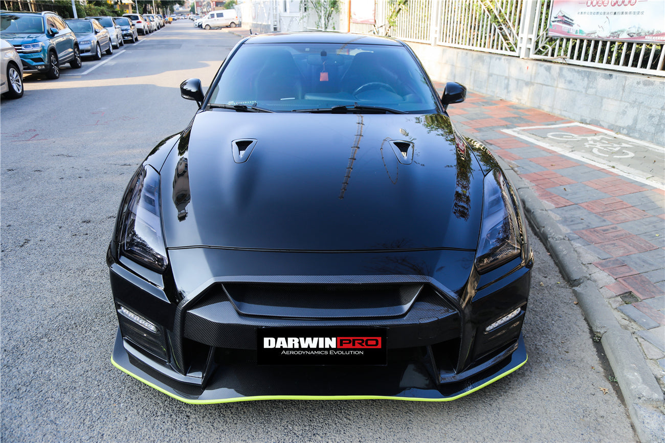 2008 - 2022 Nissan GTR R35 CBA & DBA & EBA Carbon Fiber Hood Scoop (4 PCS)