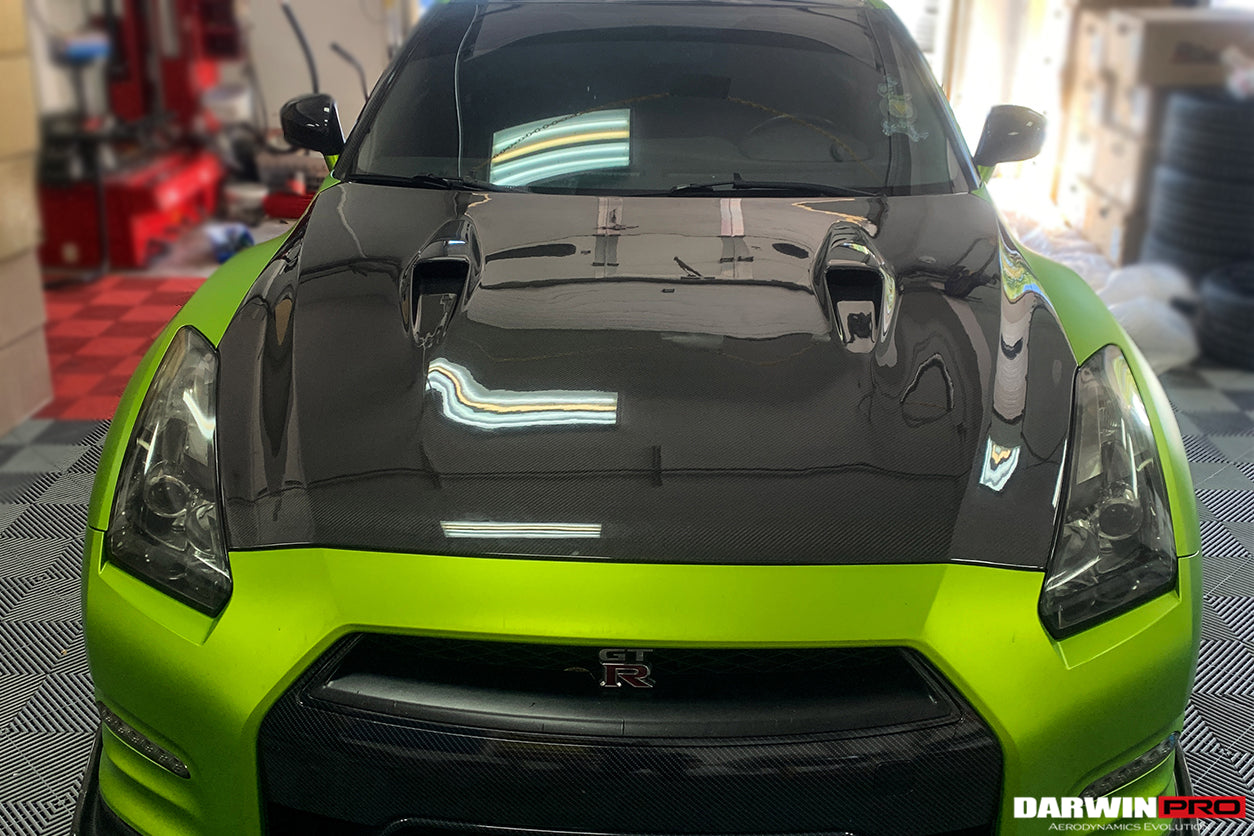 2008 - 2016 Nissan GTR R35 CBA/DBA BSE Style Carbon Fiber Hood