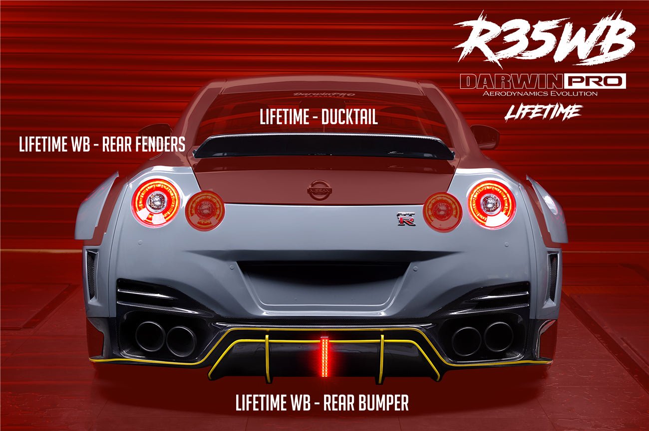 2008 - 2022 Nissan GTR R35 CBA & DBA & EBA BKSSII Style Partial Carbon Fiber Full Wide Body Kit