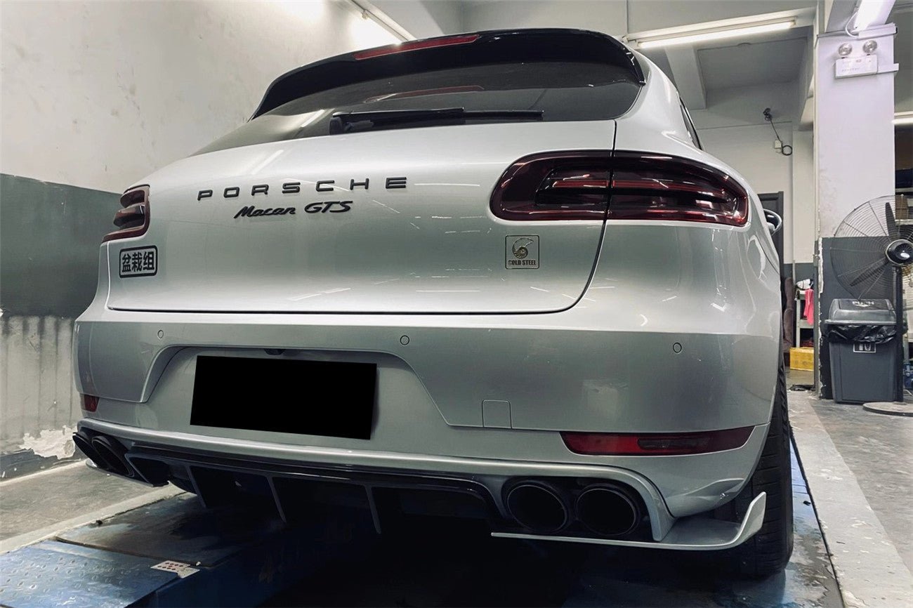 2014 - 2017 Porsche Macan GTS & Turbo & S ATS Style Carbon Fiber Rear Diffuser with Winglets