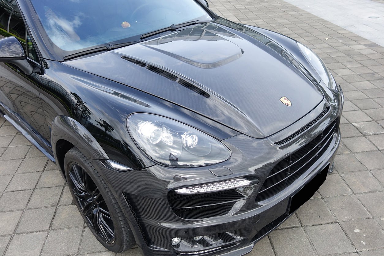 2011 - 2014 porsche Cayenne 958.1 HM Style Carbon Fiber Hood