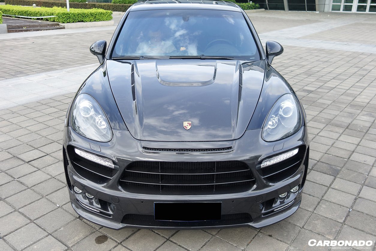2011 - 2014 porsche Cayenne 958.1 HM Style Carbon Fiber Hood