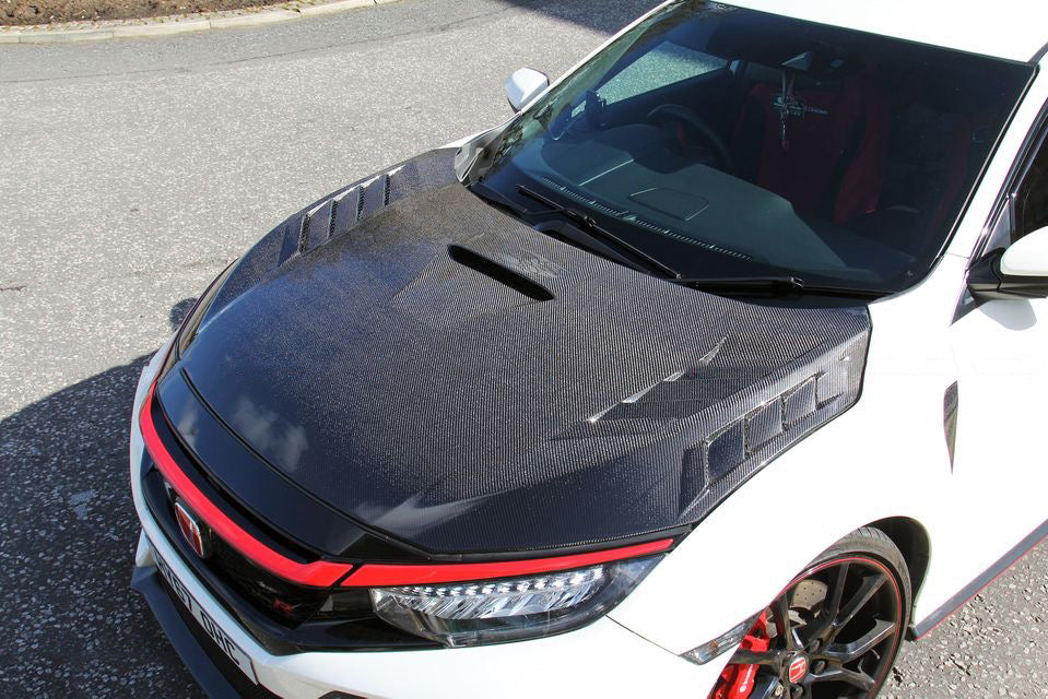 2015 - 2021 Honda Civic Type R FK8  M Style Autoclave Double Carbon Fiber Hood