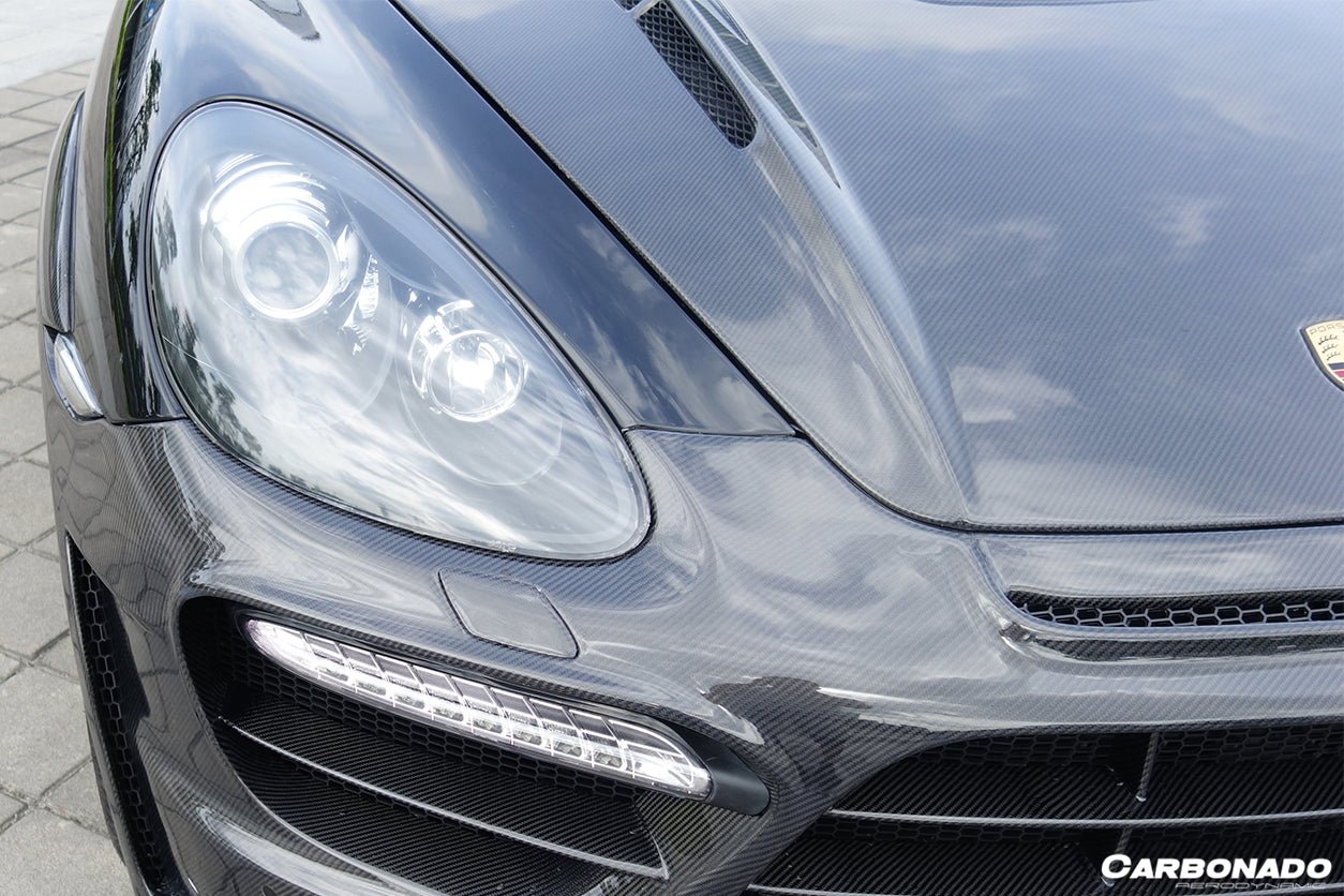 2011 - 2014 porsche Cayenne 958.1 HM Style Carbon Fiber Hood