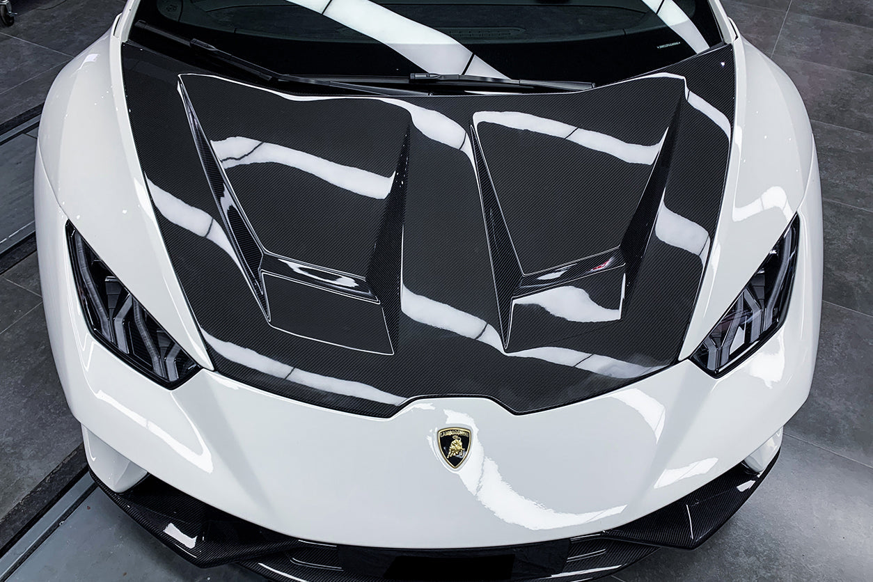 2015 - 2025 Lamborghini Huracan LP610 & LP580 & EVO & Tecnica BKSS Style Carbon Fiber Hood