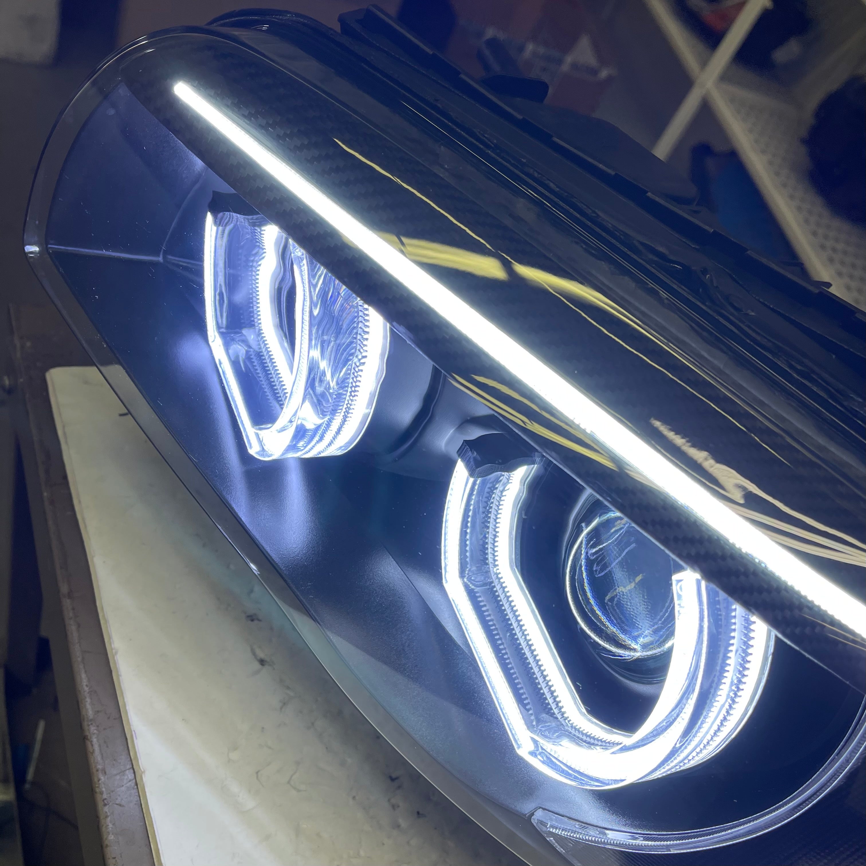 BMW E82/E88 1 Series DTM Ring Headlight Retrofit Service (2008-2010)