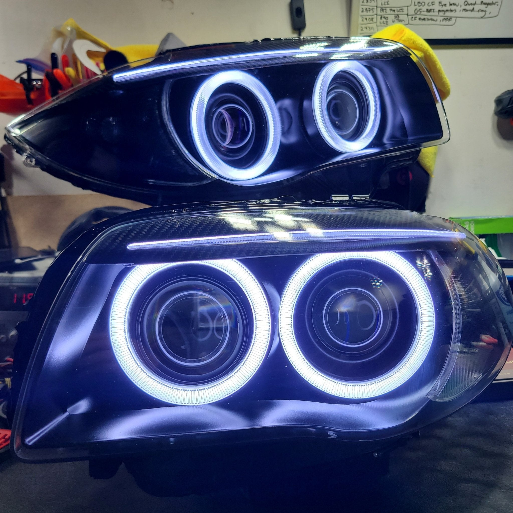 BMW E82/E88 1 Series Round Ring Headlight Retrofit Service (2008-2010)