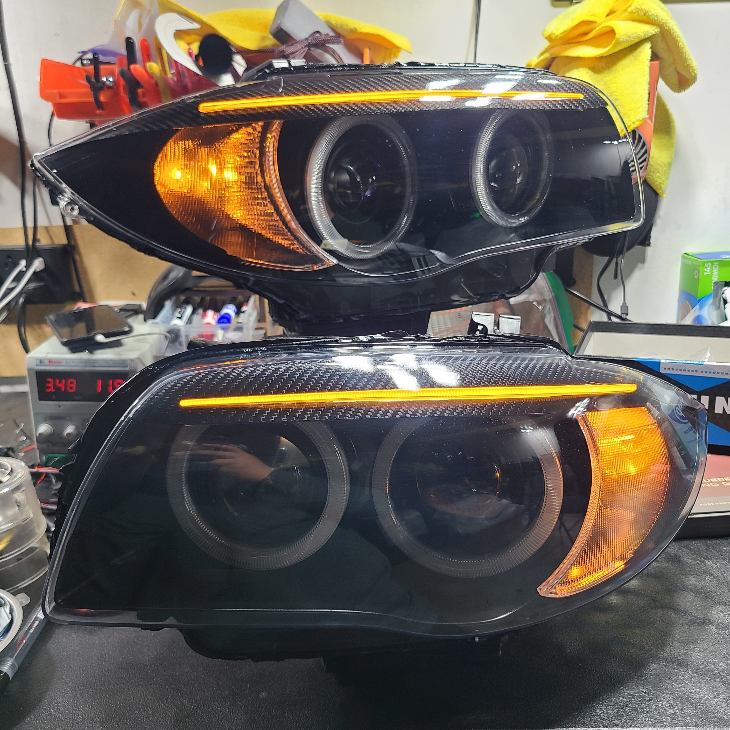 BMW E82/E88 1 Series Round Ring Headlight Retrofit Service (2008-2010)
