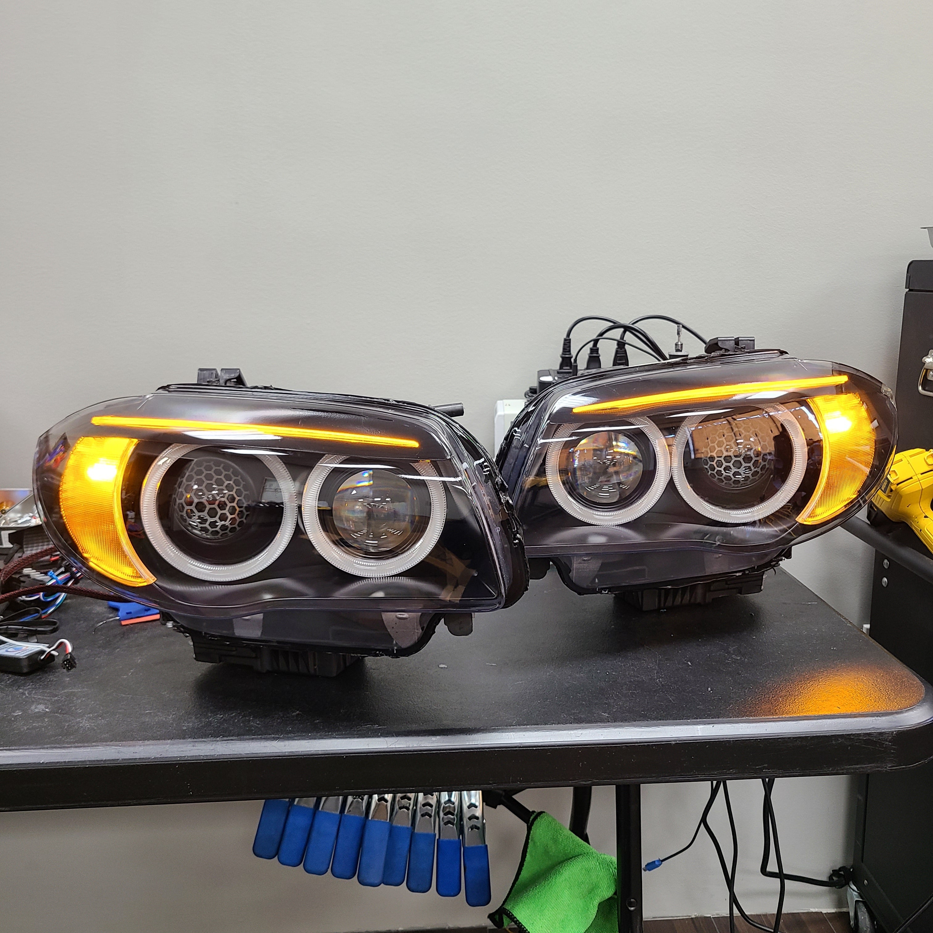 BMW E82/E88 1 Series Round Ring Headlight Retrofit Service (2008-2010)