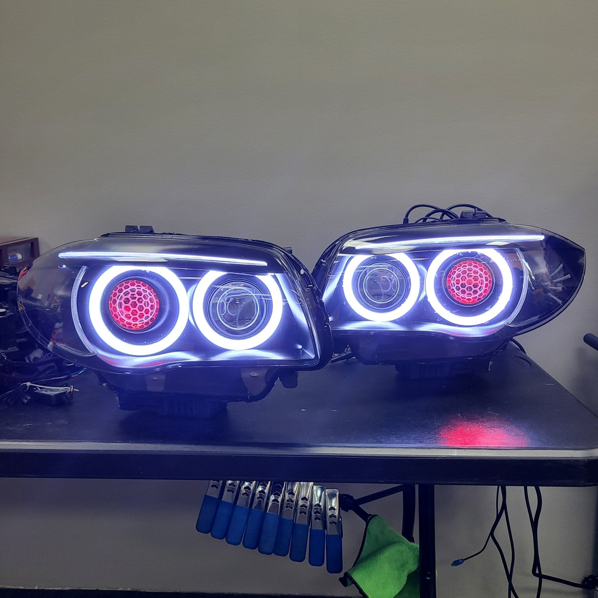 BMW E82/E88 1 Series Round Ring Headlight Retrofit Service (2008-2010)