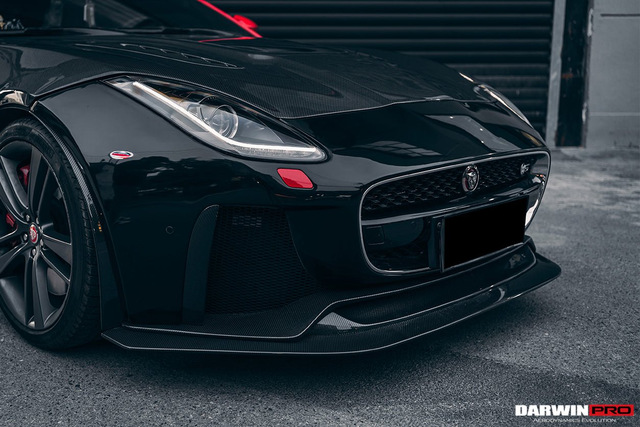 2013 - 2017 Jaguar F-Type Coupe & Convertible IMP Performance Partial Carbon Fiber Front Bumper with Lip