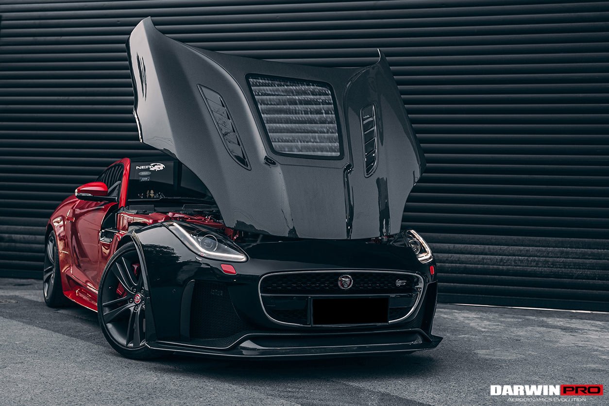 2013 - 2017 Jaguar F-Type Coupe & Convertible IMP Performance Partial Carbon Fiber Front Bumper with Lip