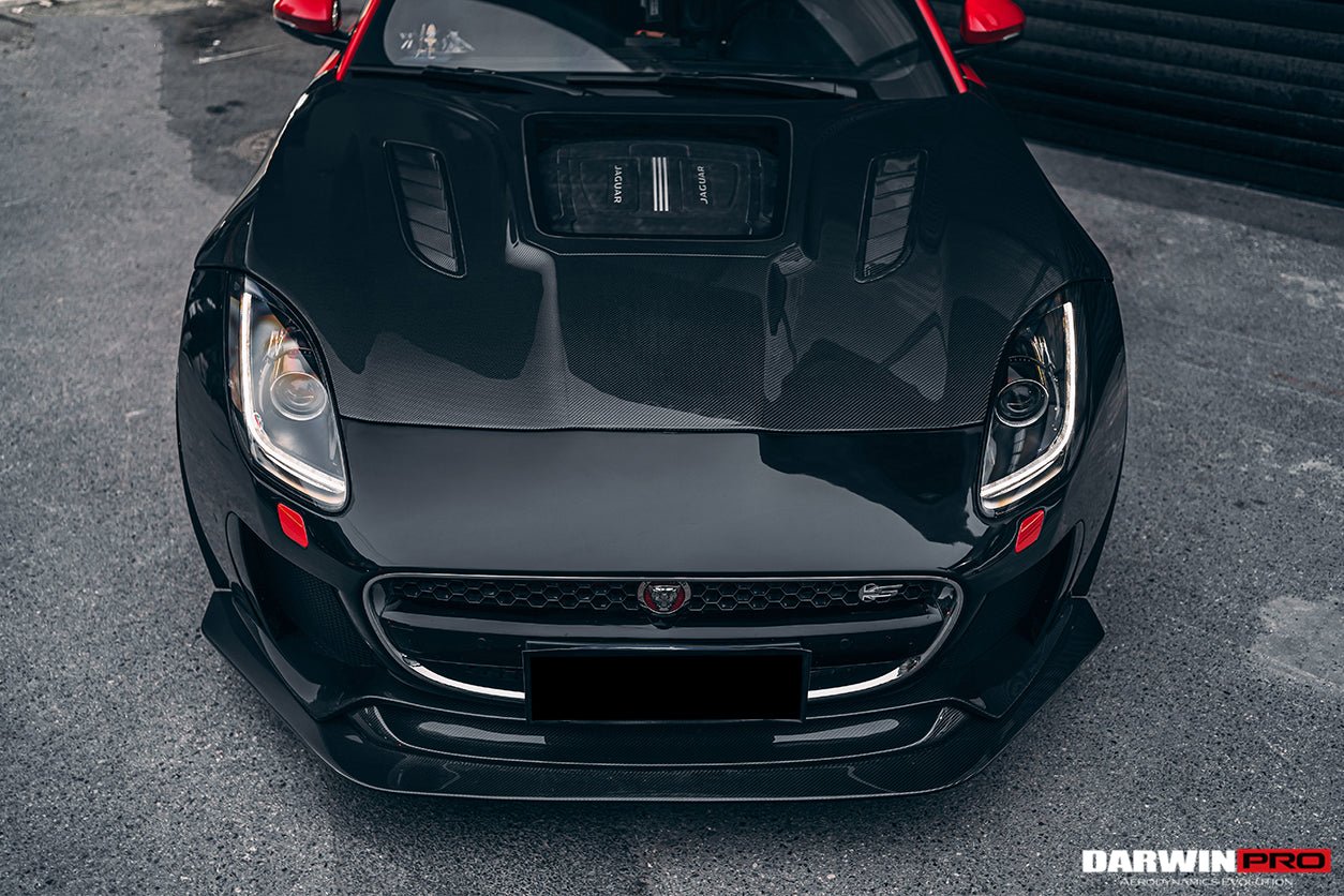 2013 - 2017 Jaguar F-Type Coupe & Convertible IMP Performance Partial Carbon Fiber Front Bumper with Lip
