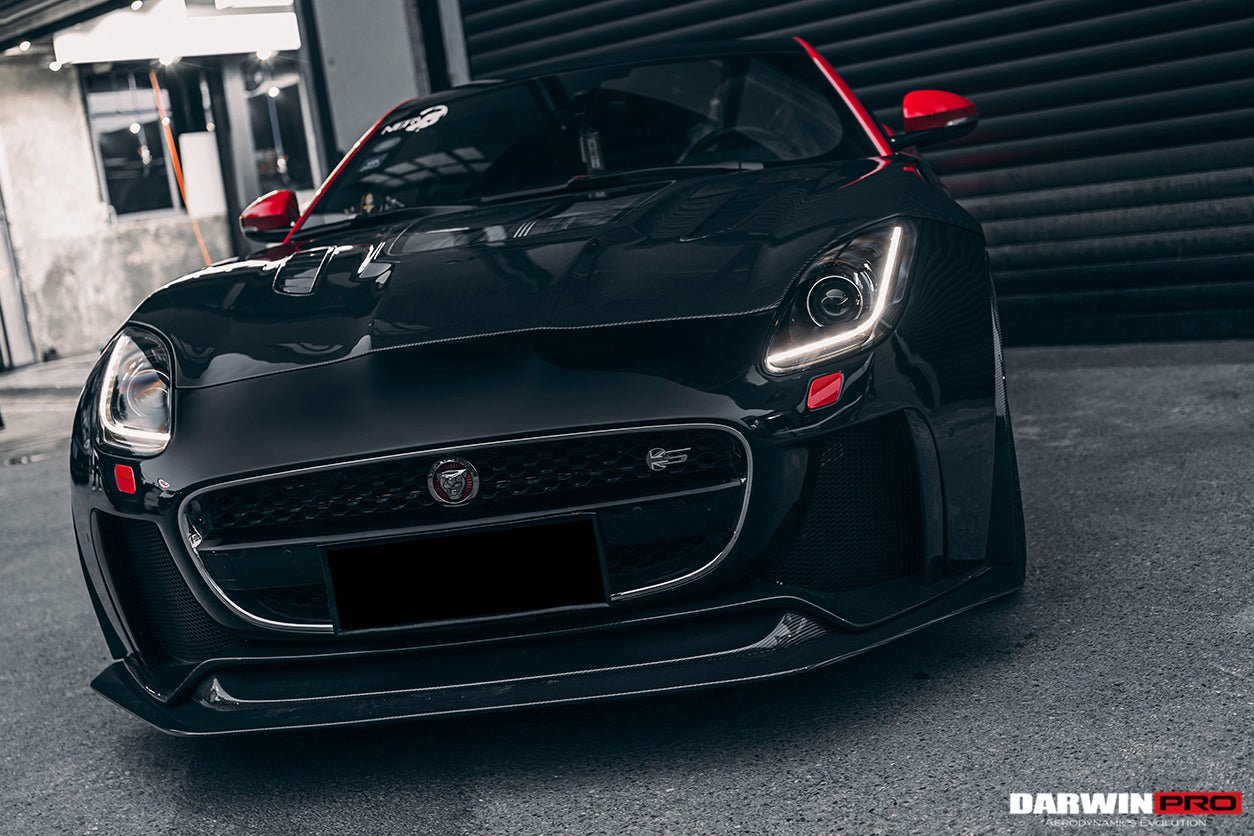 2013 - 2017 Jaguar F-Type Coupe & Convertible IMP Performance Partial Carbon Fiber Front Bumper with Lip