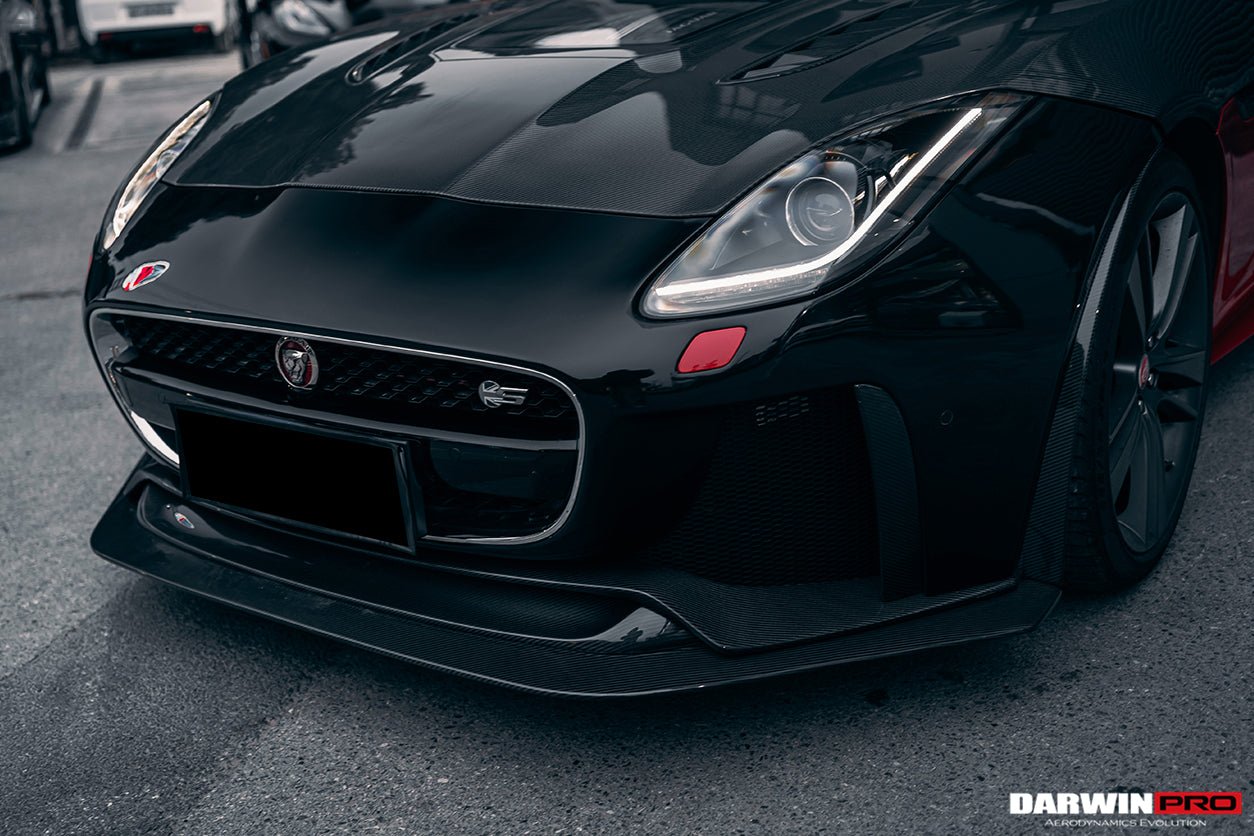 2013 - 2017 Jaguar F-Type Coupe & Convertible IMP Performance Partial Carbon Fiber Front Bumper with Lip