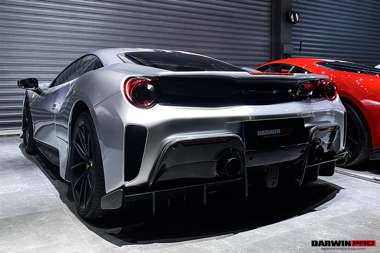 2015 - 2020 Ferrari 488 GTB Pista Style Rear Bumper & Wing