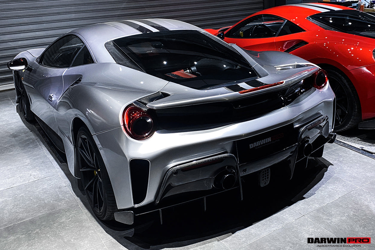 2015 - 2020 Ferrari 488 GTB Pista Style Rear Bumper & Wing