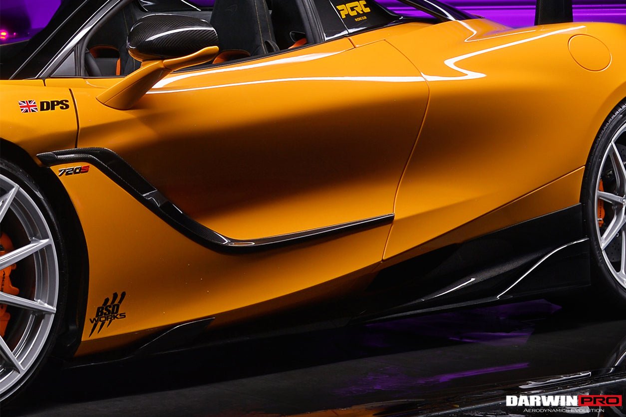 2017 - 2021 McLaren 720S Se²NWB Style Carbon Fiber Side Skirts