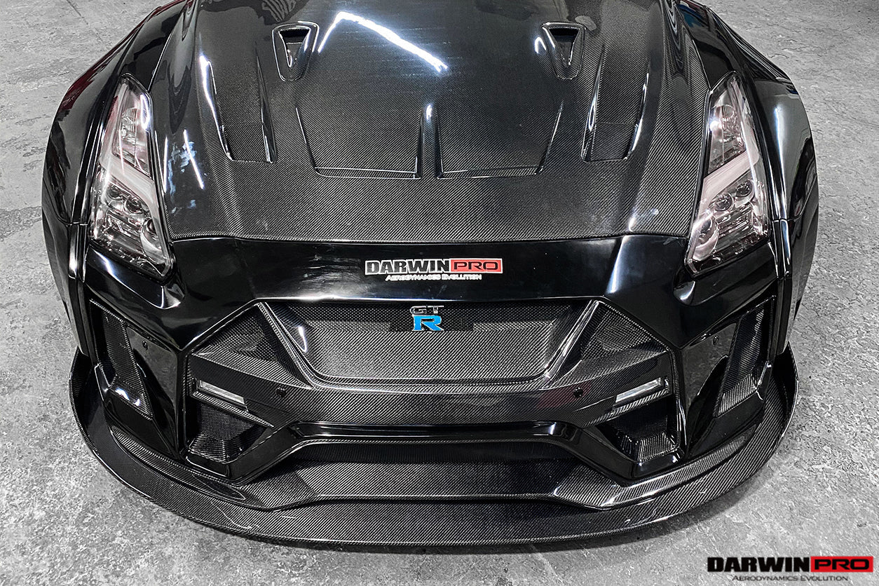 2008 - 2022 Nissan GTR R35 CBA & DBA & EBA BKSSII Style Partial Carbon Fiber Full Wide Body Kit