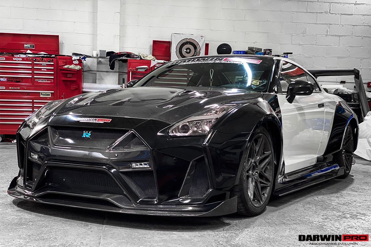 2008 - 2022 Nissan GTR R35 CBA & DBA & EBA BKSSII Style Partial Carbon Fiber Full Wide Body Kit