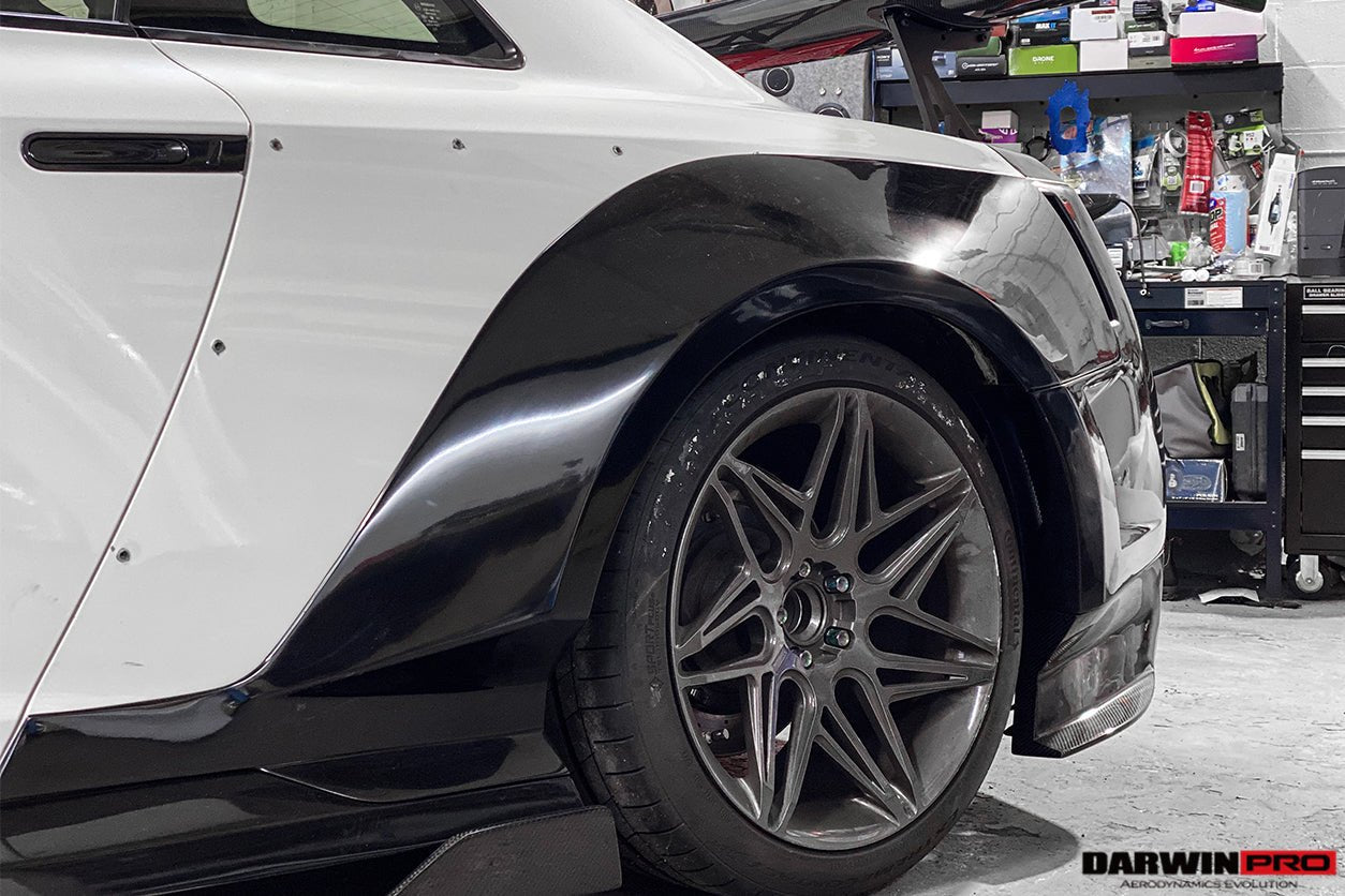 2008 - 2022 Nissan GTR R35 CBA & DBA & EBA BKSSII Style Partial Carbon Fiber Full Wide Body Kit