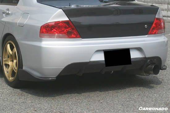 2003-2006 Mitsubishi Evo 7/8/9 JDM Style Carbon Fiber Rear Lip - Carbonado