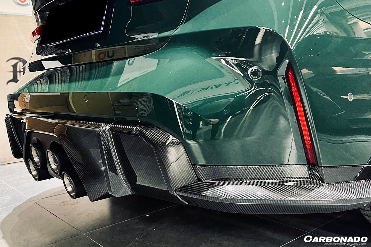 2021-2025 BMW M3 G80 MP Style DRY Carbon Fiber Middle Rear Lip with Winglets