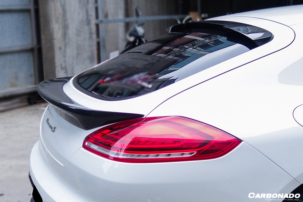2013 - 2016 Porsche Panamera 970.2 TAS Style Carbon Fiber Trunk Spoiler