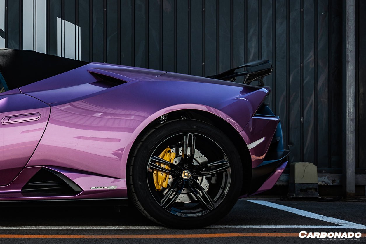 2015 - 2025 Lamborghini Huracan LP610 & LP580 & EVO & Tecnica MD Style Carbon Fiber Trunk Spoiler with Base