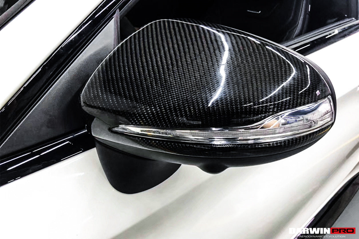 2014 - 2021 Mercedes Benz C-Class W205/ S-Class W222 C217/ E-Class W213 2/4 Door Dry Carbon Fiber Mirror Housing Replacement