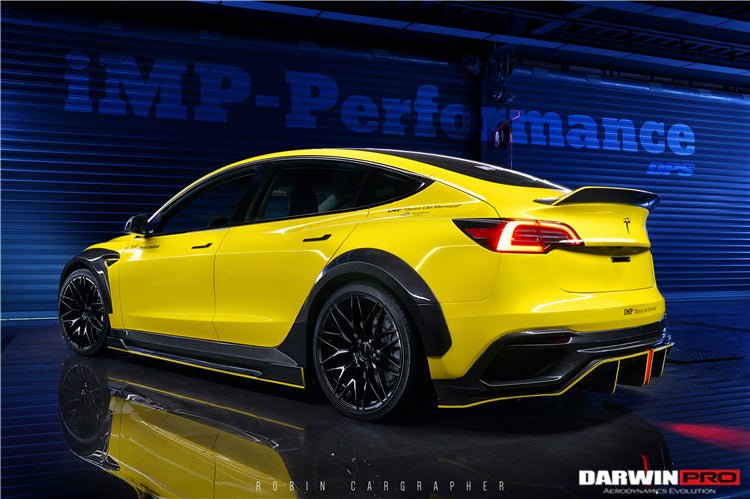 2017 - 2023 Tesla Model 3 IMP Performance Carbon Fiber Side Skirts With Under Board