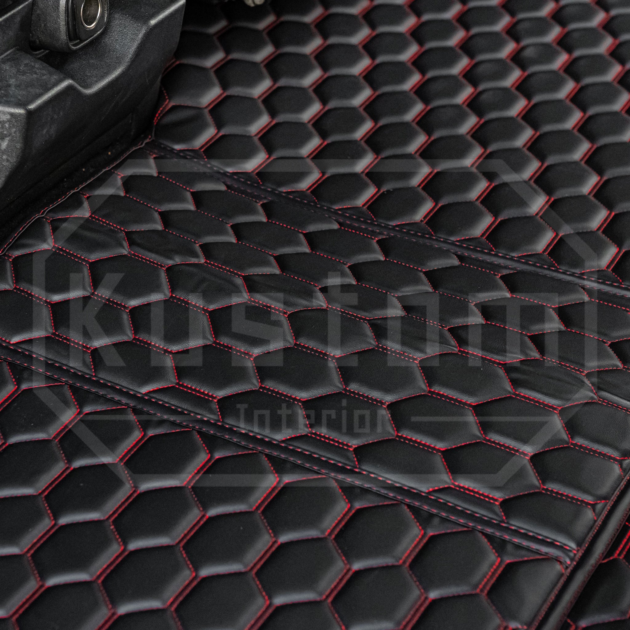 2015 - 2025 Ford F-150 Premium Honeycomb Leather Floor Mat Liners