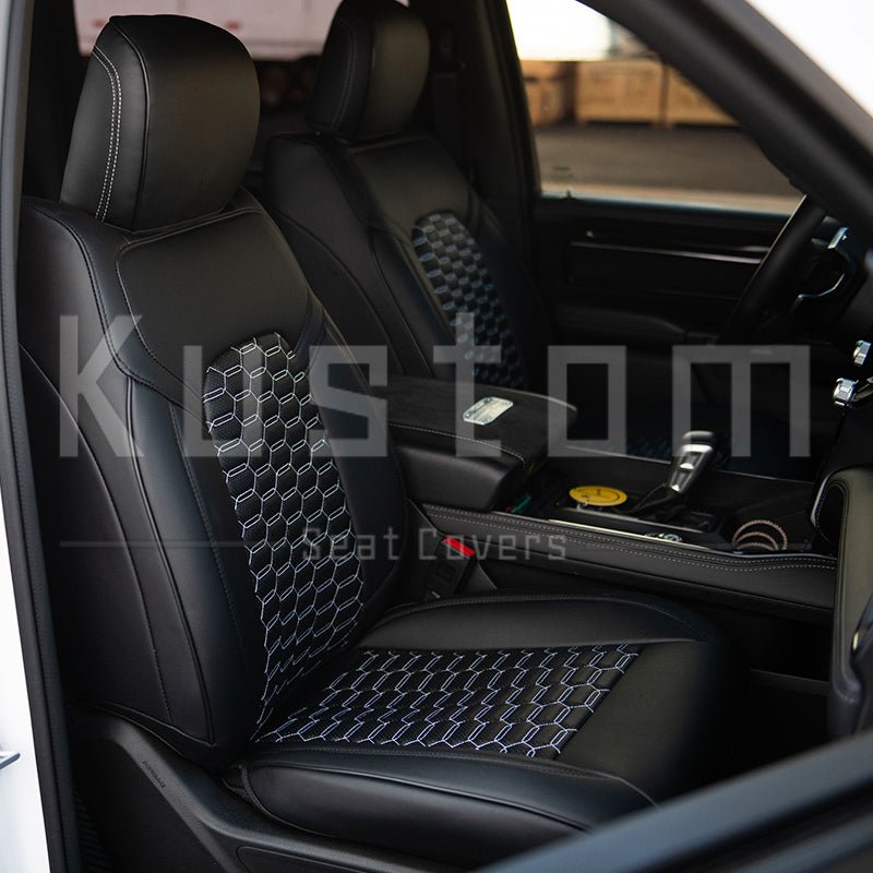 2019-up-ram-1500-premium-custom-leather-seat-coversCrew Cab W/ Front Middle Jump Seat