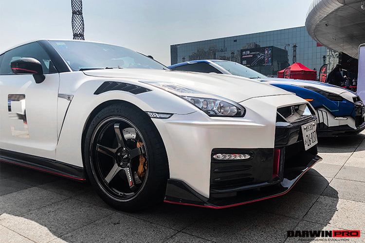 2017 - 2022 Nissan GTR R35 EBA NSM Style Partial Carbon Fiber Front Bumper