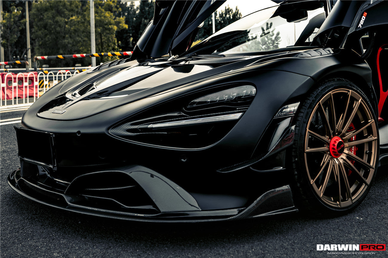 2017 - 2021 McLaren 720s Se²NWB Style Carbon Fiber Front Bumper Canards