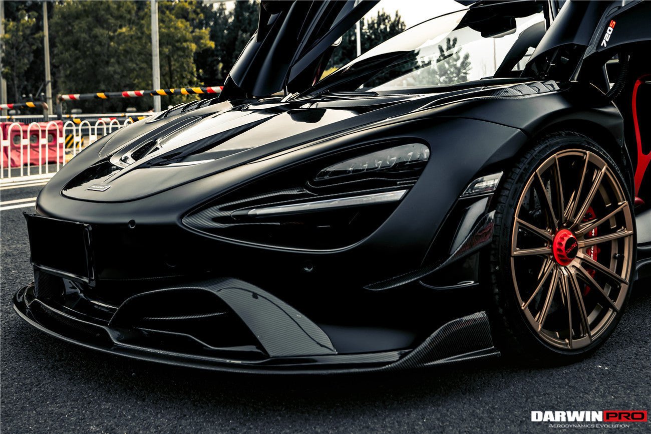 2017 - 2021 McLaren 720S Se²NWB Style Carbon Fiber Front Bumper Canards