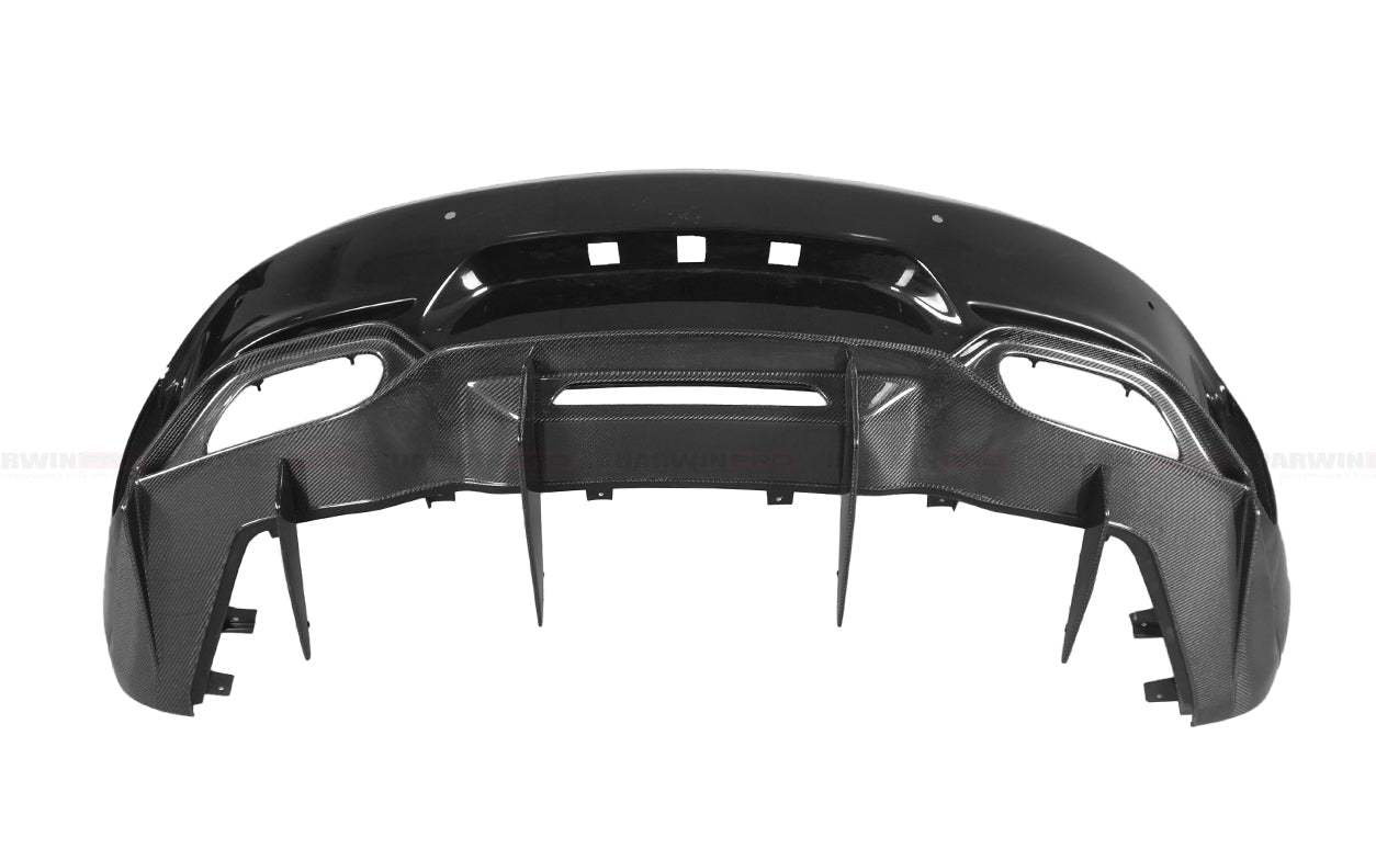 2017 - 2021 Mercedes Benz AMG GT/GTS IMP Performance Partial Carbon Fiber Rear Bumper w/ Diffuser