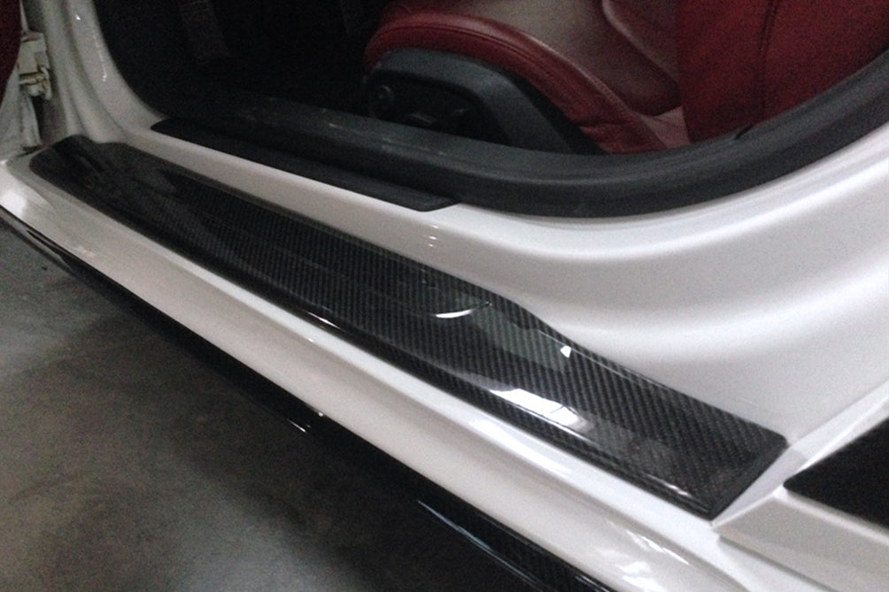 2006 - 2015 Audi R8 Coupe & Spyder P Style Carbon Fiber Door Sills Steps Cover