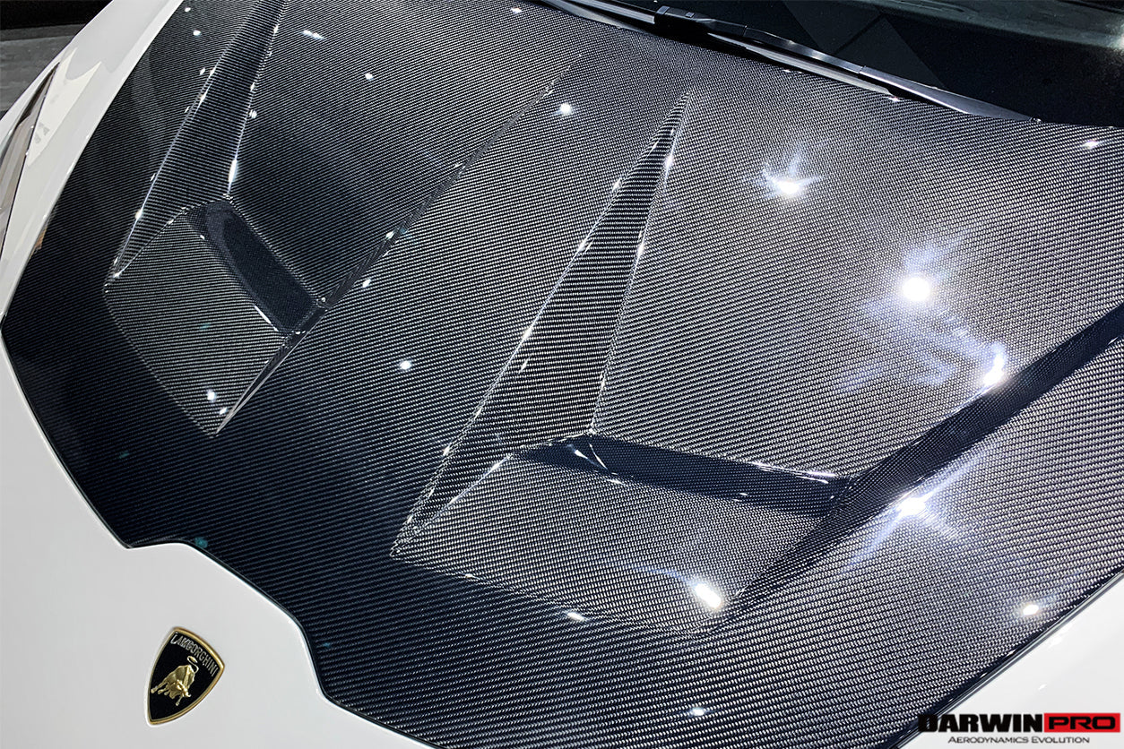 2015 - 2025 Lamborghini Huracan LP610 & LP580 & EVO & Tecnica BKSS Style Carbon Fiber Hood