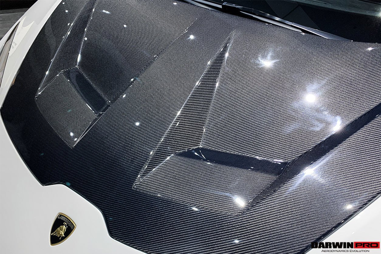 2015 - 2025 Lamborghini Huracan LP610 & LP580 & EVO & Tecnica BKSS Style Carbon Fiber Hood