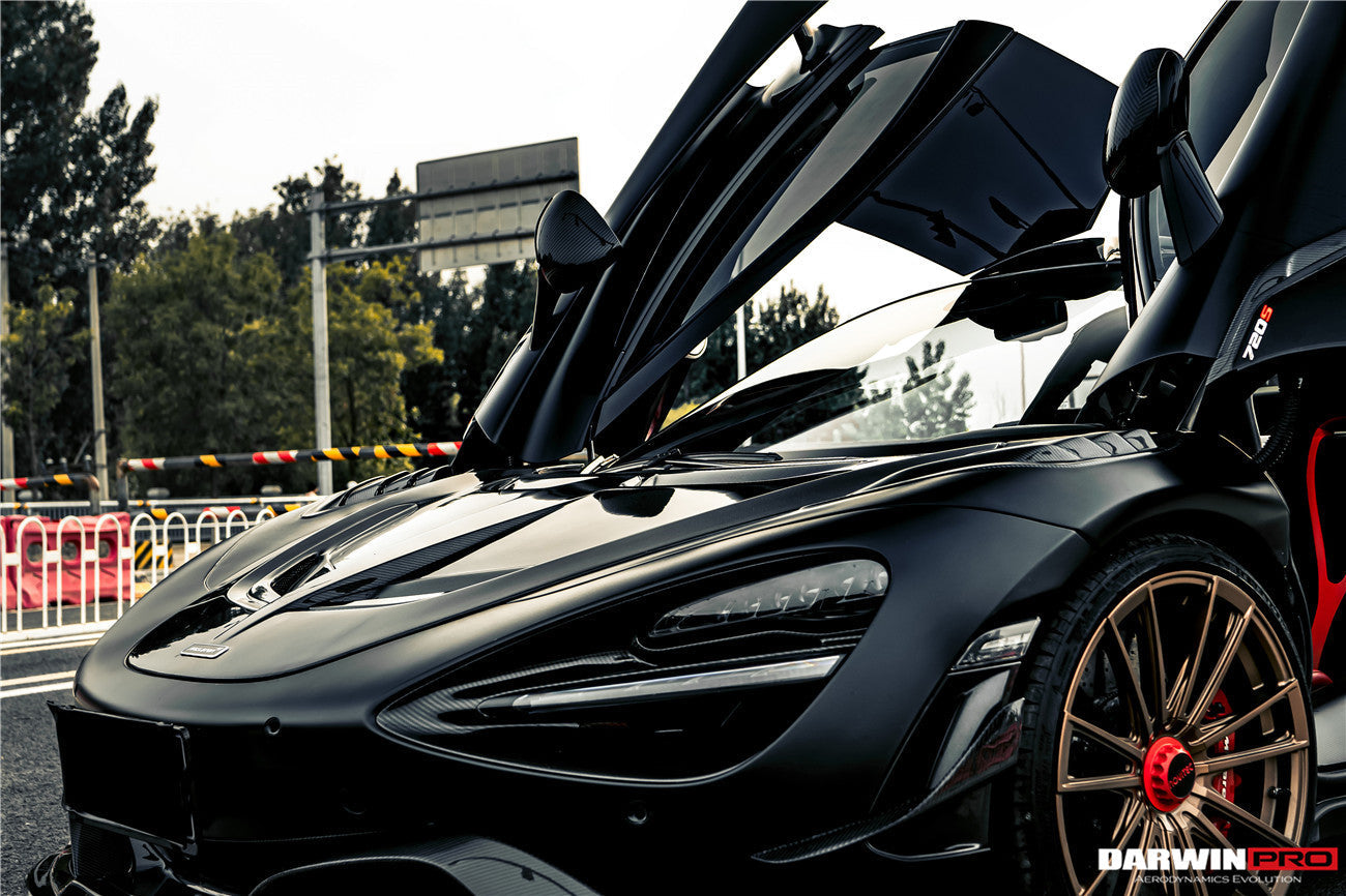 2017 - 2021 McLaren 720s Se²NWB Style Carbon Fiber Front Bumper Canards