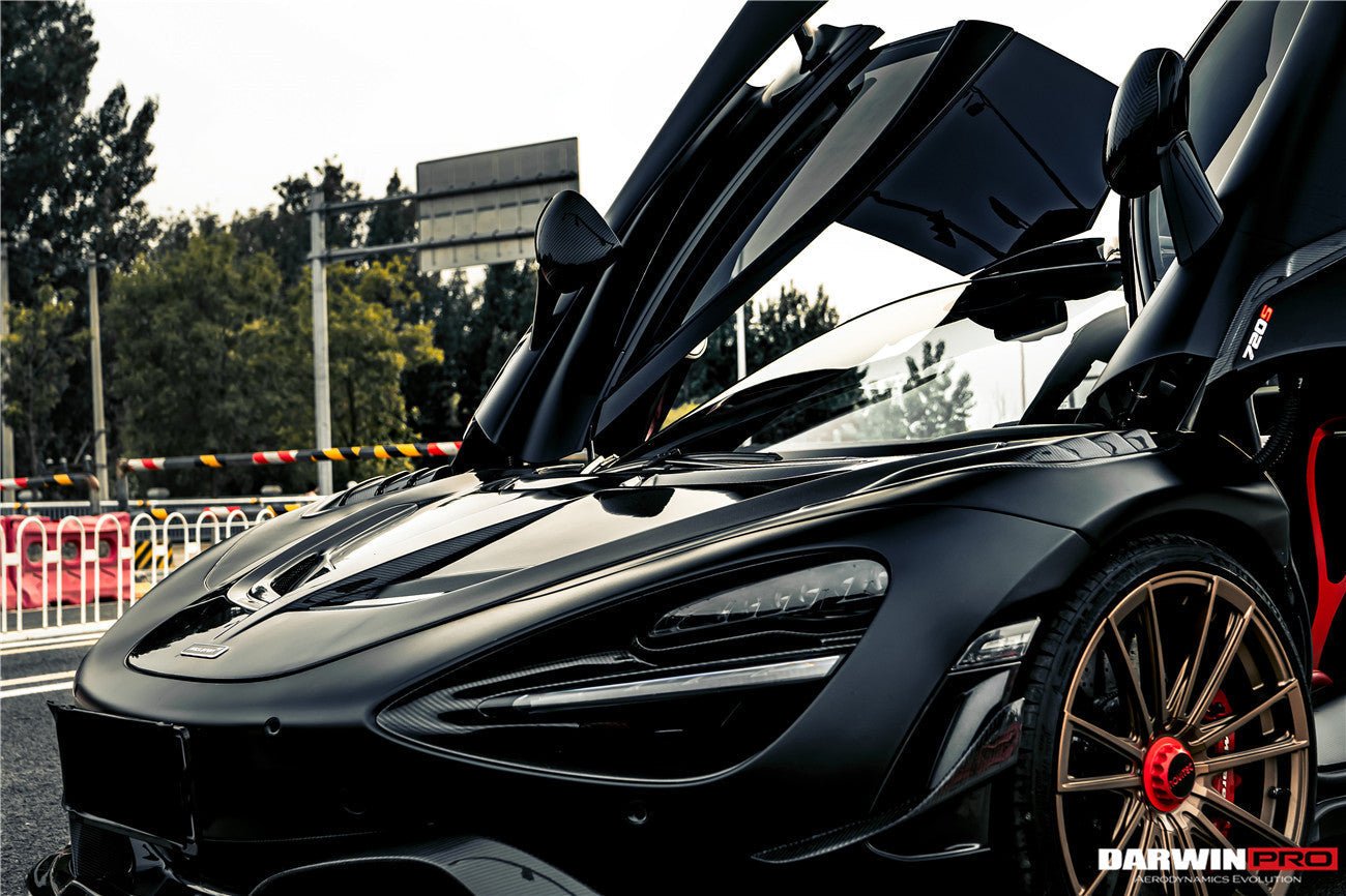 2017 - 2021 McLaren 720S Se²NWB Style Carbon Fiber Front Bumper Canards