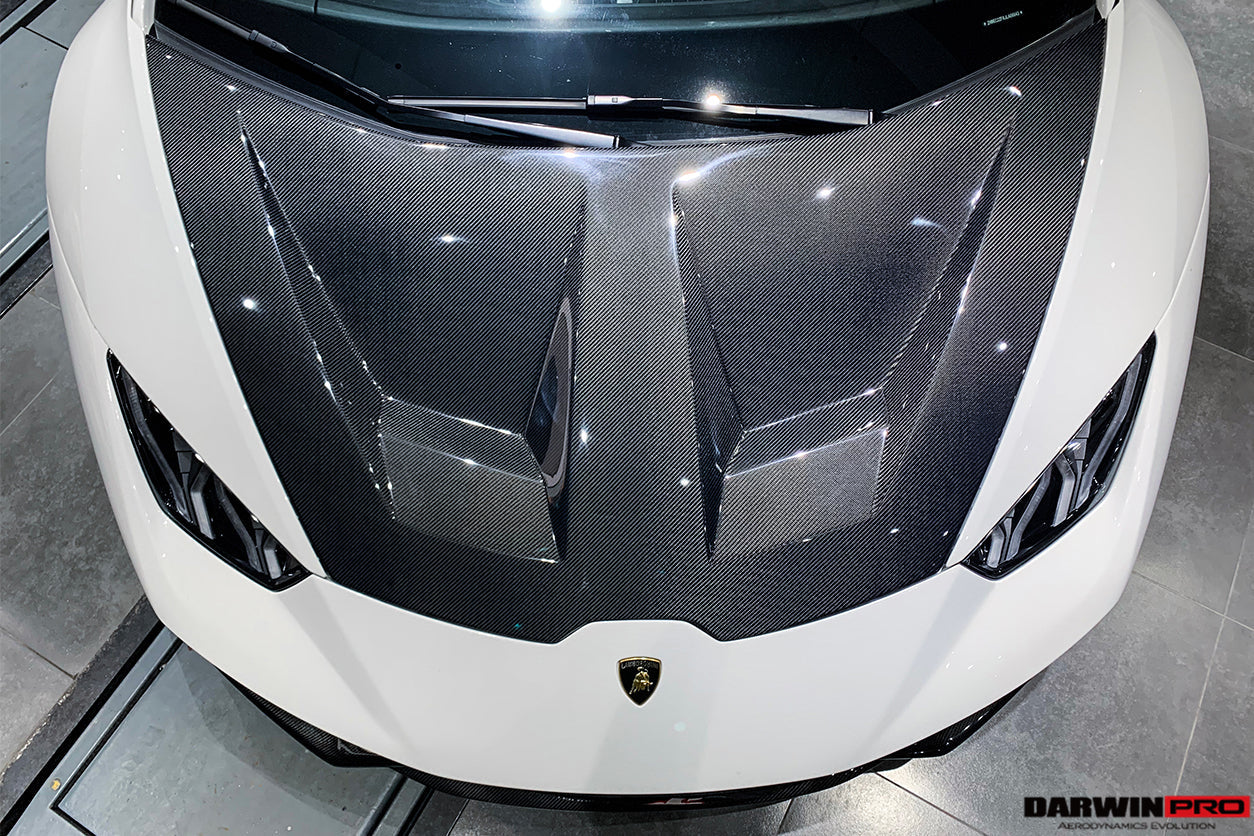 2015 - 2025 Lamborghini Huracan LP610 & LP580 & EVO & Tecnica BKSS Style Carbon Fiber Hood
