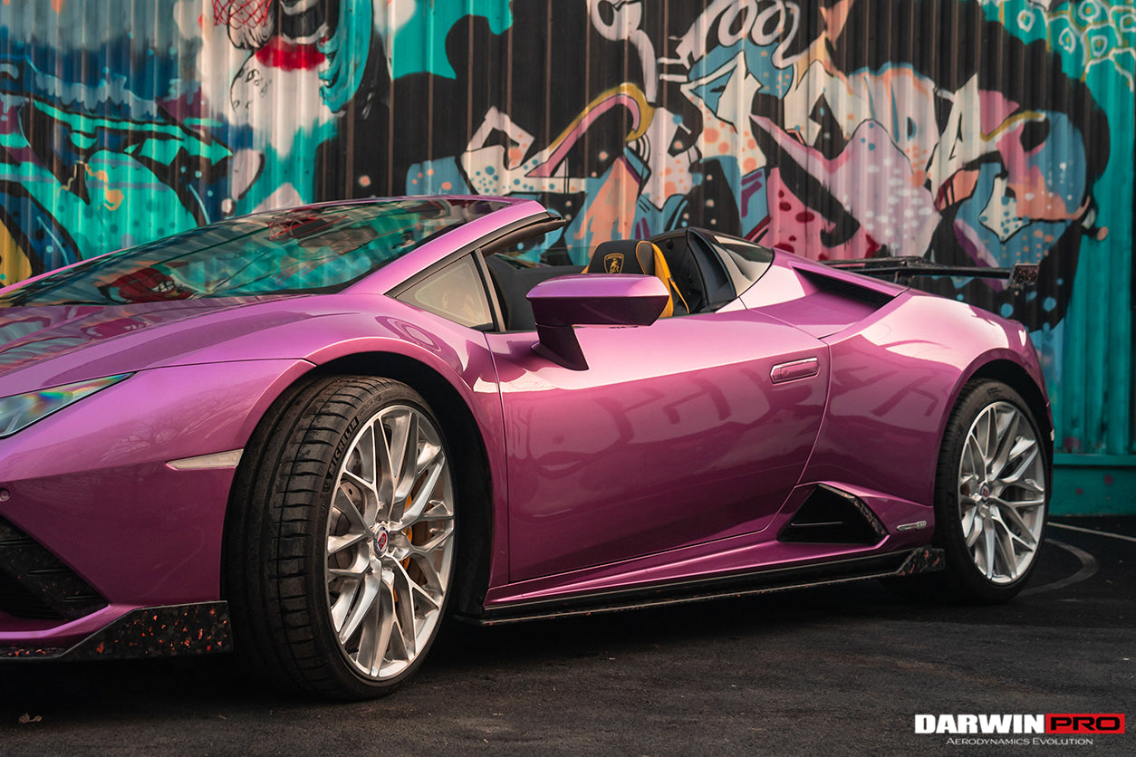 2019 - 2023 Lamborghini Huracan EVO OD Style Dry Carbon Side Skirts Under Board